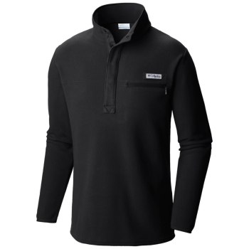 Pánské Bundy Columbia PFG Harborside Fleece Černé ZOTFNQ839